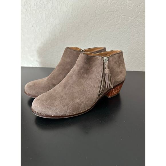 Vionic SERENA Womens 7.5 Comfort Suede Brown Boho Zip Western Boot Booties Indie - Picture 1 of 10